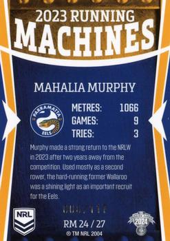 2024 NRL Traders Titanium - Running Machines #RM24 Mahalia Murphy Back